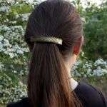 Kwiaty - mosiężna  klamra (2212-06) - Klamra metalowa