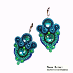 Komplet Biżuterii Sutasz  Nane Sutasz niebiesko zielony - 
