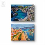 Kompozycja wakacyjna na płótnie,  40x50x2,  Madera I Chorwacja  - 