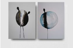 Postacie 3-dwiae akwarele