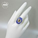 0448/~mela~ pierścionek - kwiat w żywicy - 