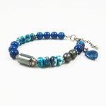 Bransoletka granatowa. - Bransoletka granatowa.