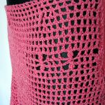 Różowa ażurowa spódnica - null