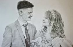 Portret pary, prezent na ślub, Walentynki