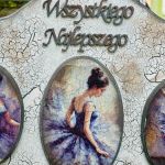 Obraz dekoracyjny z motywem baletnic z życzeniami „Wszystkiego najlepszego” - 