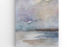 Morze 8 -akwarela formatu 24x18 cm