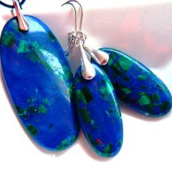 Lapis lazuli i malachit, unikatowy zestaw