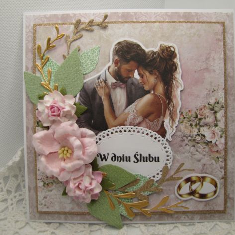 Kartka ślubna w pudełku 14