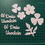 Scrapki zestaw napisy kwiaty - 