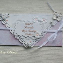 Pamiątka Chrztu św. - 'różowo perłowo'