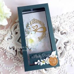 Ślubna kartka w pudełku 1058