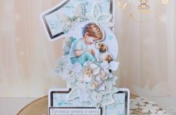 Kartka cyferka na roczek "Sweetheart1" GOTOWA