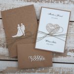 Oryginalna kartka rustykalna na ślub zestaw 1 - zestaw kartka i pudełko