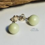 Kolczyki zielone perły - 