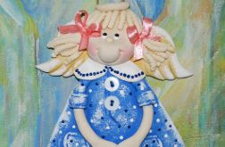 To coś powiem - aniołek z masy solnej, prezent, dekoracja