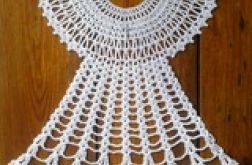 biała szata do chrztu, szydełkowa