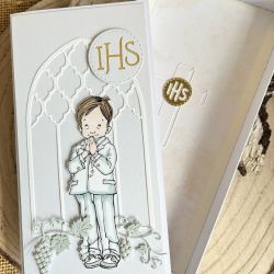 163,Komunia - kartka w pudełku dla chłopca