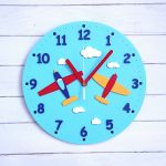 Zegar dla dziecka z samolotami - Zegar dla dziecka samolot