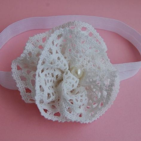 Opaska niemowlęca - "W koronkowym chruśniaku"