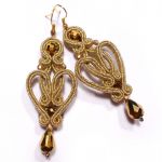 złoty ażur - kolczyki - 