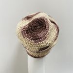 Czapka przejściowa cienka beanie smerf beżowa - czapka bawełniana