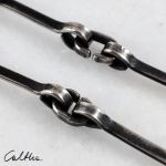 Łańcuch - srebrne kolczyki lub klipsy (2206-03) - Długie srebrne kolczyki