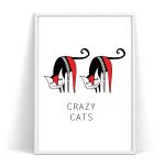 Plakat Crazy Cats A3 - 
