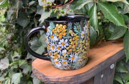 Porcelanowy kubek ręcznie malowany Polne kwiaty