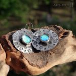 Dichrooko turkusowo-bękitne - rustykalne koczyki