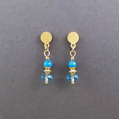 Kolczyki mini z kryształkami Swarovskiego.