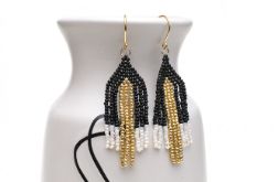 Ręcznie szyte kolczyki Totemic