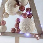 Choinka w skandynawskim stylu różowa 20 LED - 