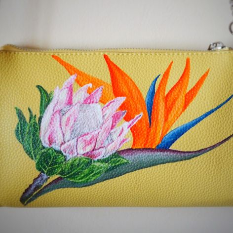 Ręcznie malowana torebka na ramię EXOTIC