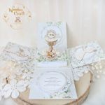Exploding box komunijny "WhiteRoses 1" GOTOWY - 