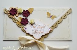 Kopertówka z okazji ślubu- 'kwiatowa elegancja