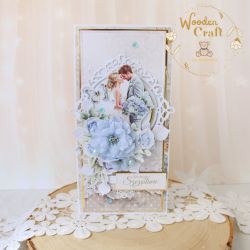 Kartka ślubna pamiątka ślubu "HydrangeaLove1"