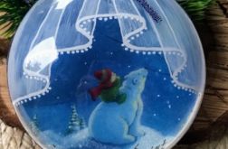 066,Bombka decoupage - miś i renifery