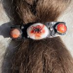 Pomarańczowy melanż - klamra fusing