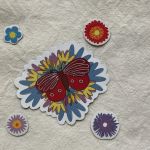 Magnesy na lodówkę- motyl i kwiaty - Magnesy po wycięciu