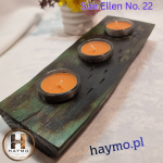 Świecznik drewniany buk Forest Touch żywica Sue Ellen No. 22 - 