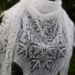 Chusta biała mgiełka - 