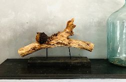 Naturalna rzeźba drewno z hubą - Wabi Sabi