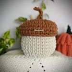 Koszyk ze sznurka w kształcie żołędzia  - 