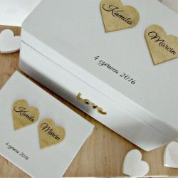 Ślubny zestaw pudełek "Cold Romantic GOLD"
