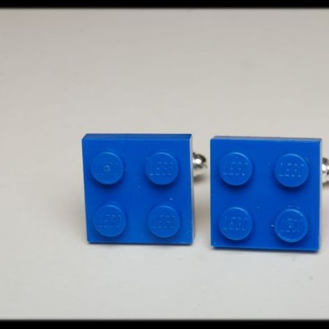Spinki do mankietów lego niebieskie