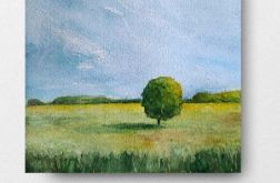 Pejzaż 3-akwarela formatu 20/20 cm