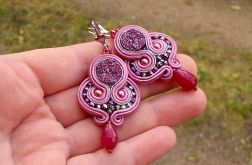 Kolczyki sutasz Eozyna Druzy, Jadeit