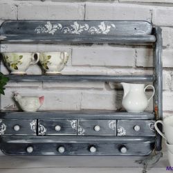 Półka kuchenna, drewniana, shabby chic,
