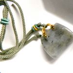 Labradoryt - kamień transformacji, wisiorek torebka - 