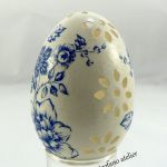 Jajko ażurowe "Niebieskie kwiaty" - teofano atelier, wielkanoc